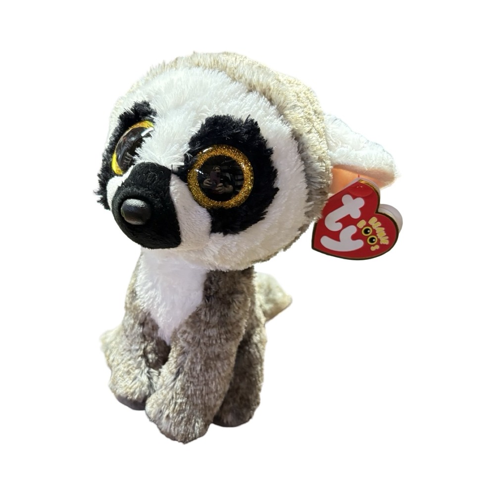 Ty Beanie Boos Linus the Lemur Ringtail Stuffed Animal Plush Toy with Tags